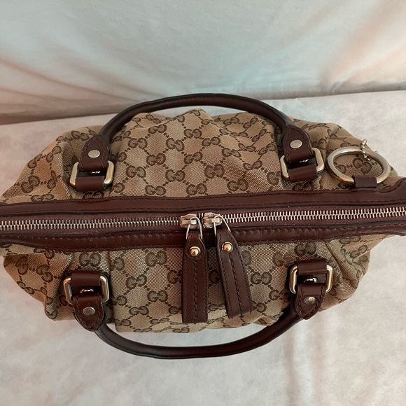 GUCCI GG Canvas Sukey Satchel - Picture 7 of 11